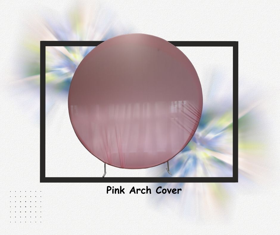 2m Circle Arch with Elastic Spandex Pink Round Arch Cover — party hire package