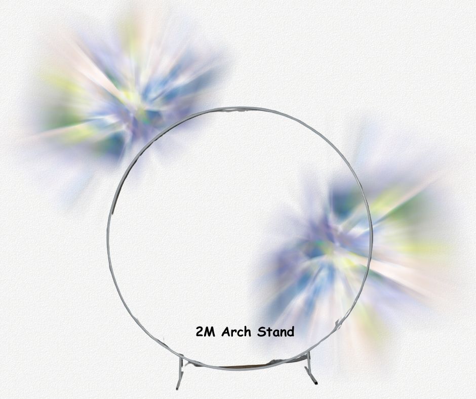2M Round Hoop Balloon Arch Backdrop — party hire package