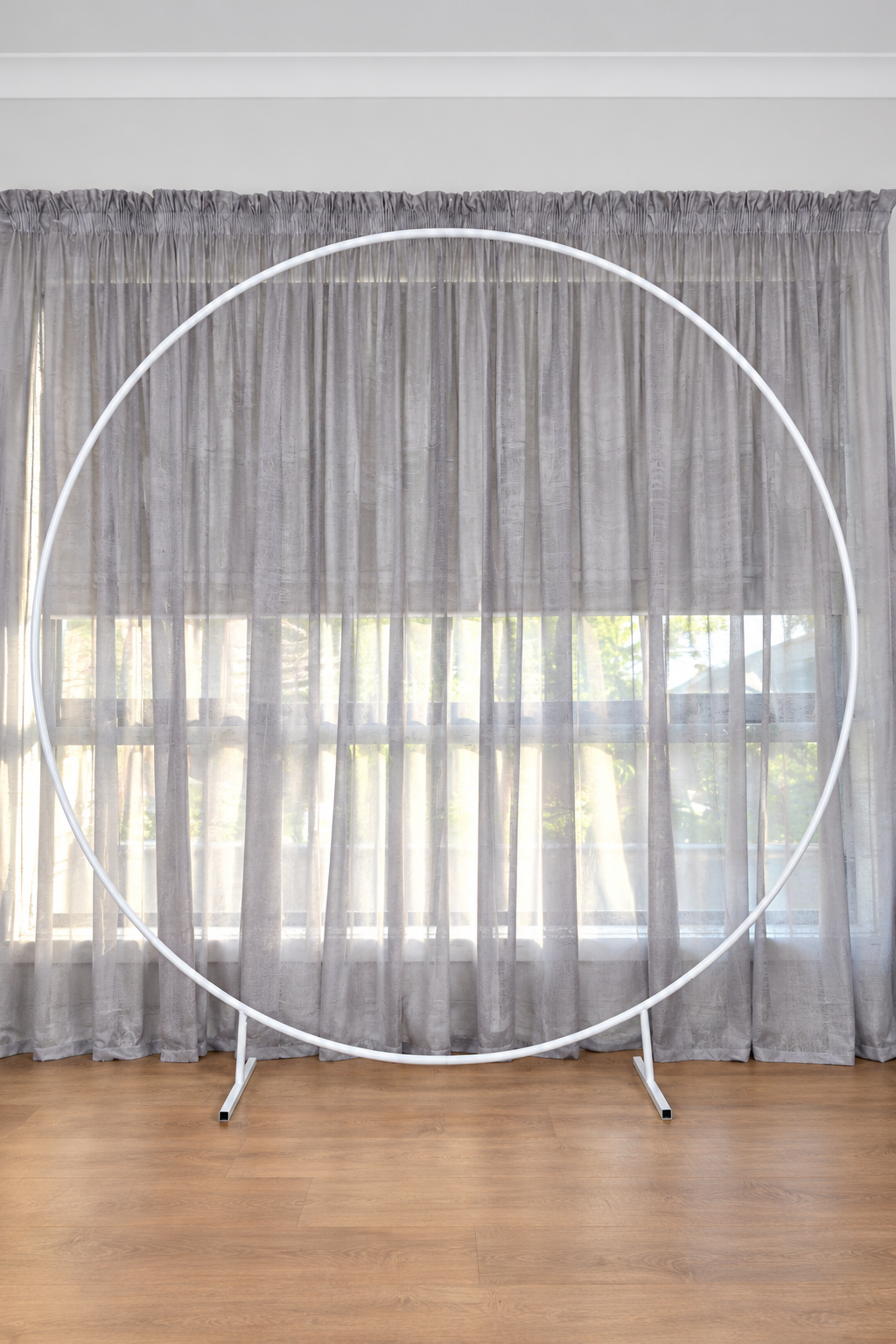 2M Round Hoop Balloon Arch Backdrop — styled setup photo 1, party props hire Melbourne