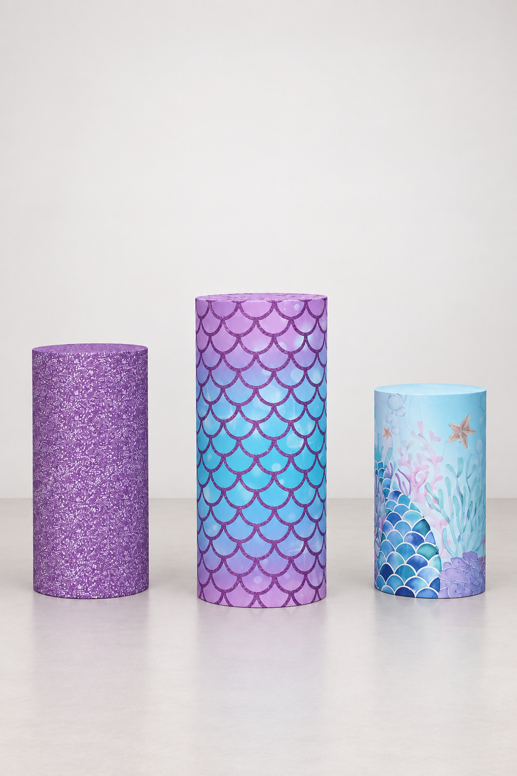Little Mermaid Ariel Round Backdrop — styled setup photo 1, party props hire Melbourne