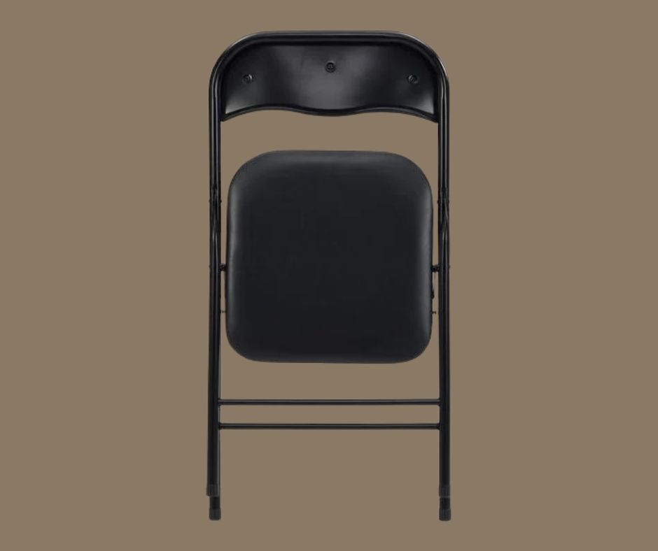 Padded Black Folding Chairs for Hire — styled setup photo 2, party props hire Melbourne