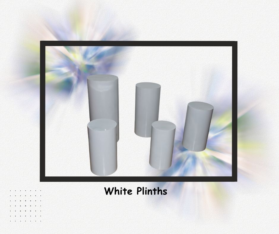 White Plinths for Hire — party hire package